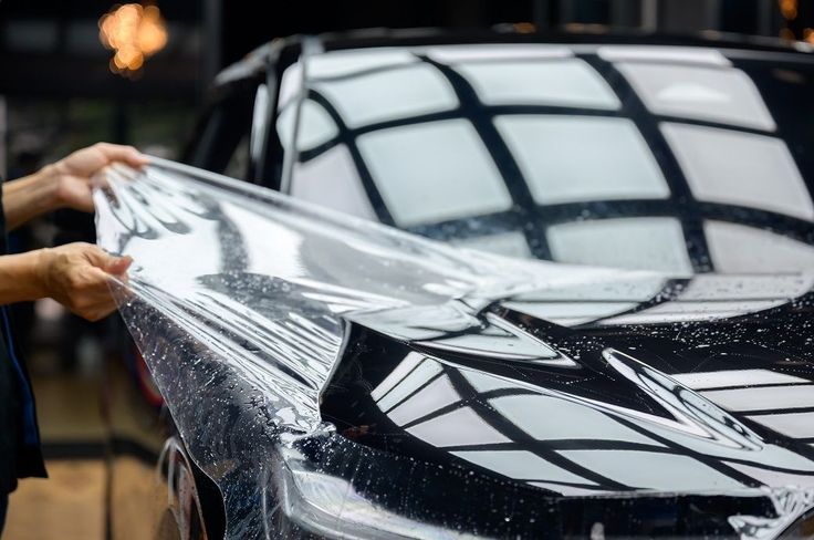 Paint protection film on vehicle exterior